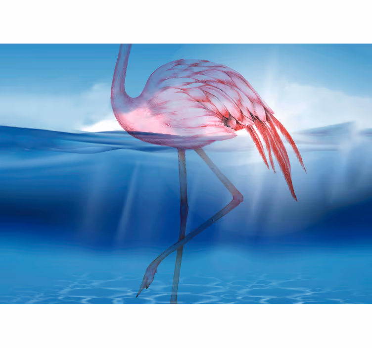 Fototapete tiere elegante flamingo-haltung - TenStickers