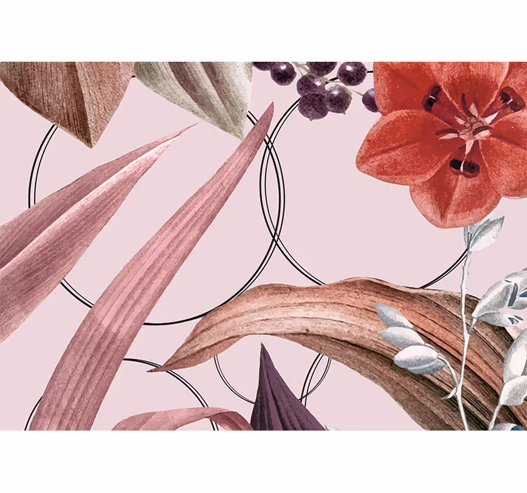 Fototapete blumen im design von blumenmustern - TenStickers