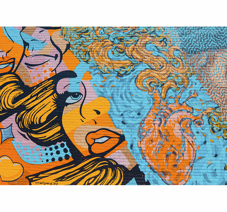 Fototapete graffiti bunte urbane ausdrucksform - TenStickers
