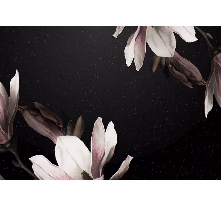 Fototapete blumen magnolia blumenmuster - TenStickers