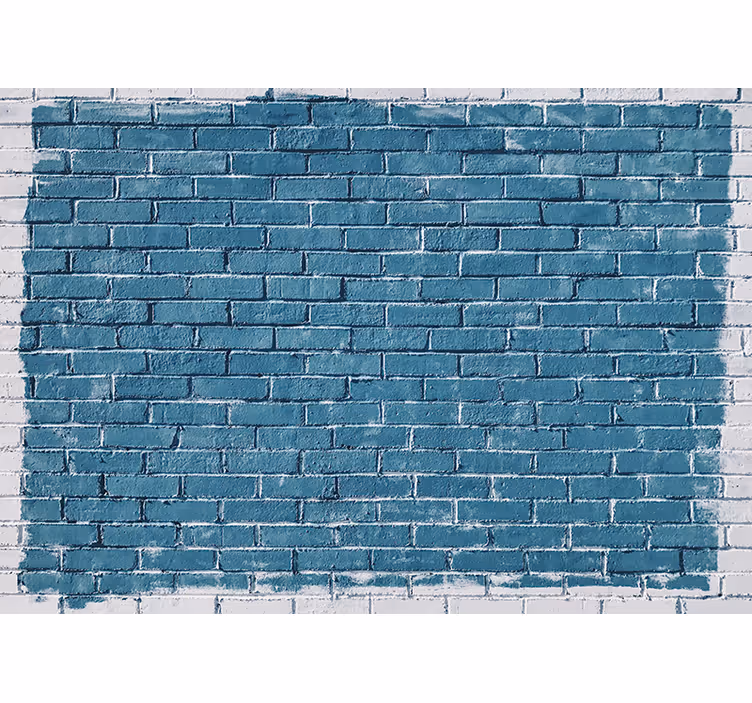 Fototapete ziegelwand strukturierte blaue wand - TenStickers
