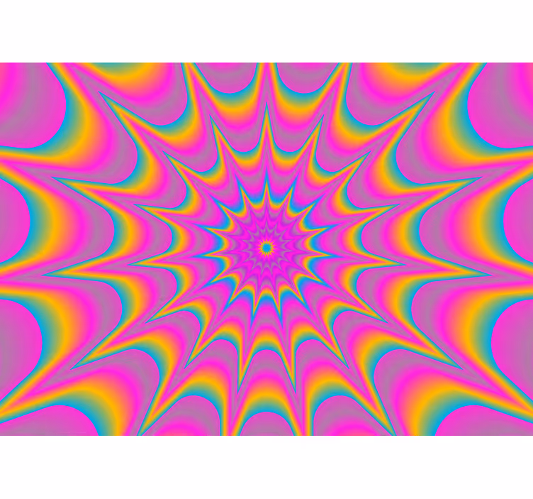 Fototapete abstrakt hypnotisches strahlendes muster - TenStickers