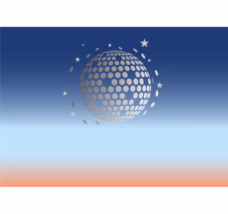 Fototapete musik im disco ball design - TenStickers