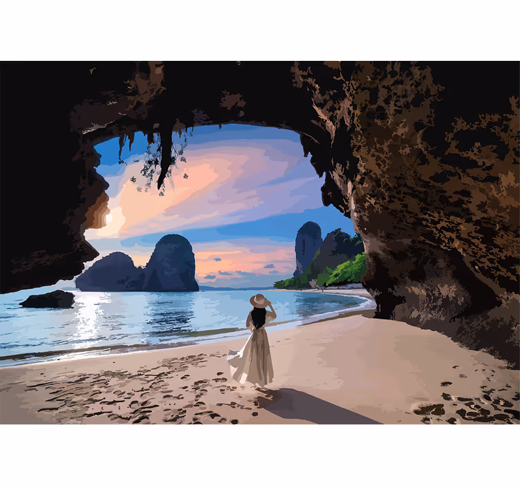 Fototapete landschaft ruhiger strandurlaub - TenStickers