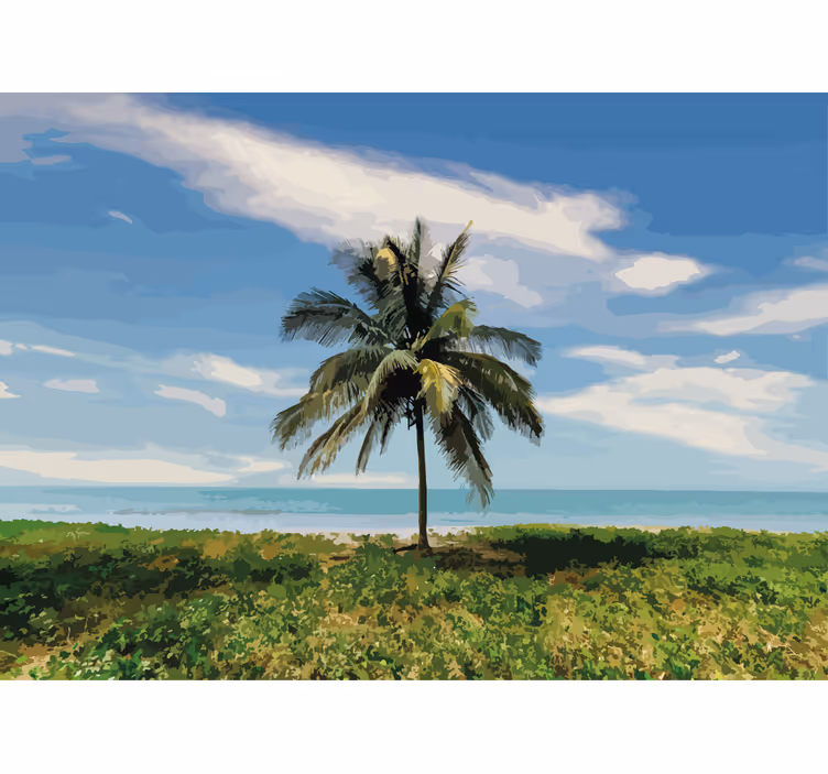Fototapete wald palmenlandschaft - TenStickers