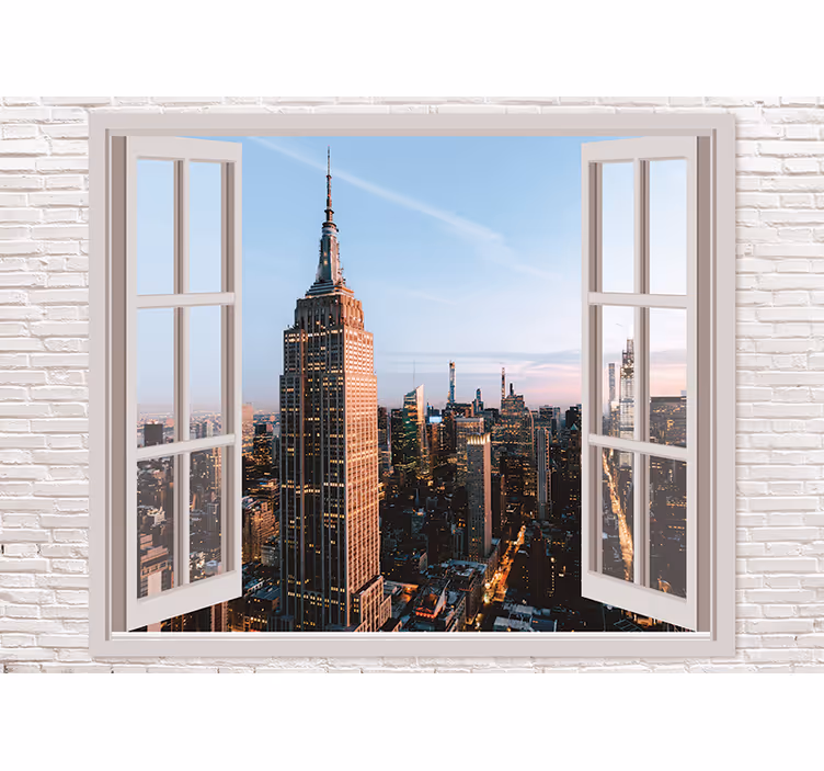 Fototapete new york blick auf das empire state building - TenStickers