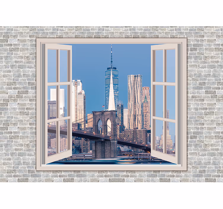 Fototapete Städte New York Blick auf Manhattan klaren Himmel - TenStickers