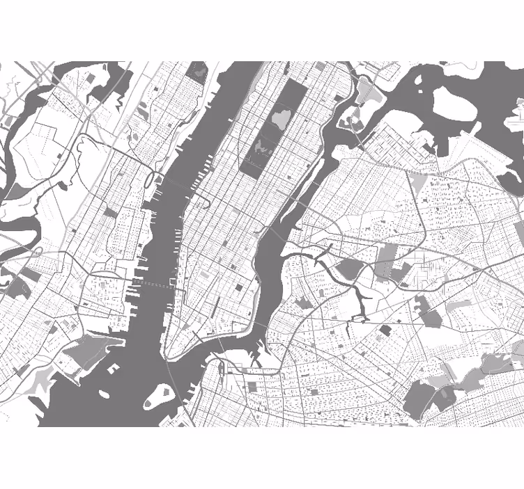 Fototapete new york detaillierte karte von new york - TenStickers