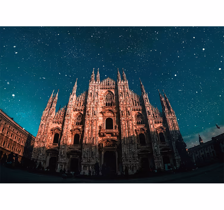 Fototapete madrid nachtszene mailänder dom - TenStickers