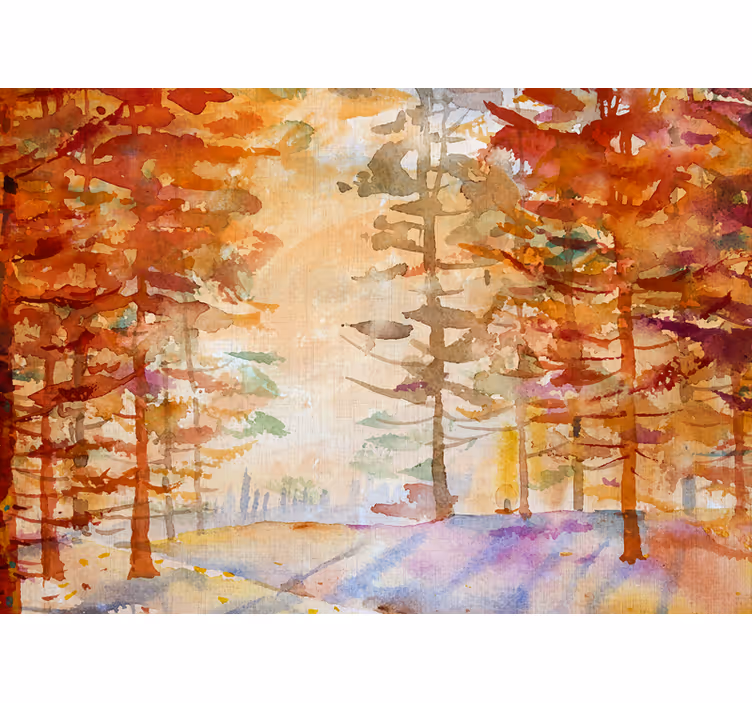 Fototapete wald herbstlandschaft - TenStickers
