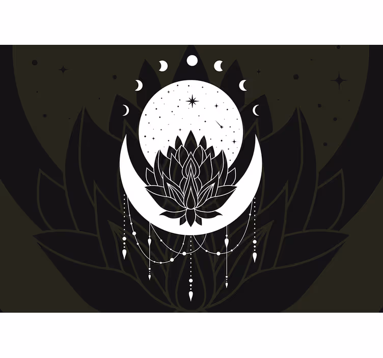 Fototapete mandala lotus-mond design - TenStickers