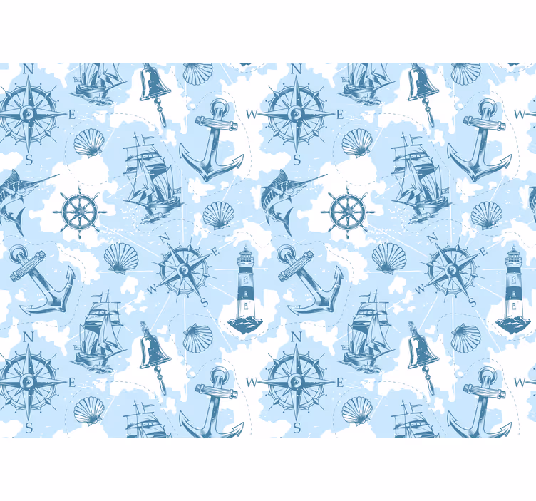 Fototapete landschaft meeresabenteuer elemente - TenStickers