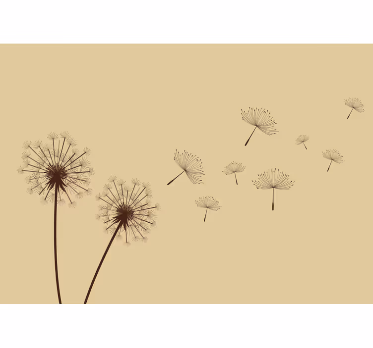 Fototapete blumen löwenzahn wind-effekt - TenStickers