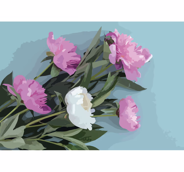 Fototapete blumen pfingstrosenarrangement - TenStickers