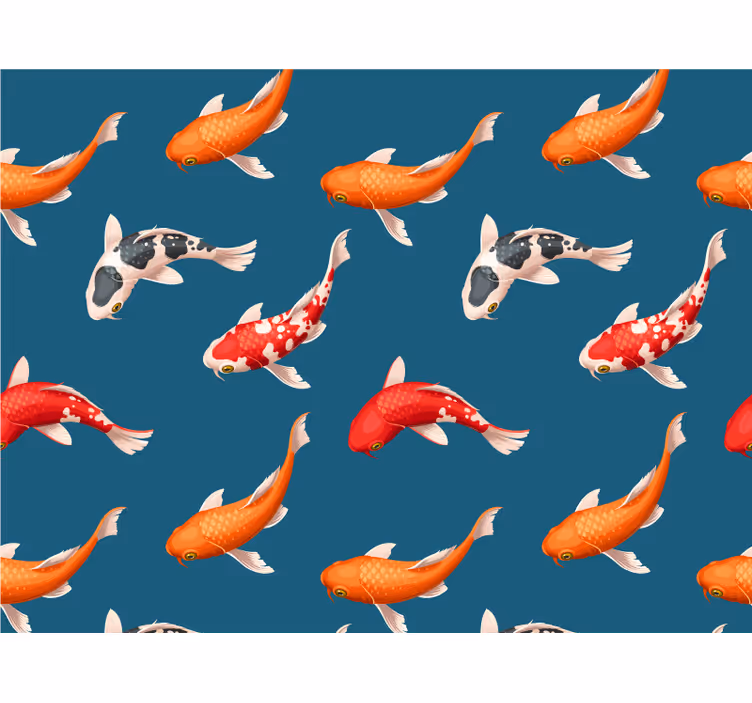 Fototapete tiere bunte koi fische - TenStickers