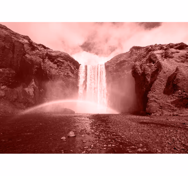 Fototapete wasserfall großes wasserfall landschaft - TenStickers
