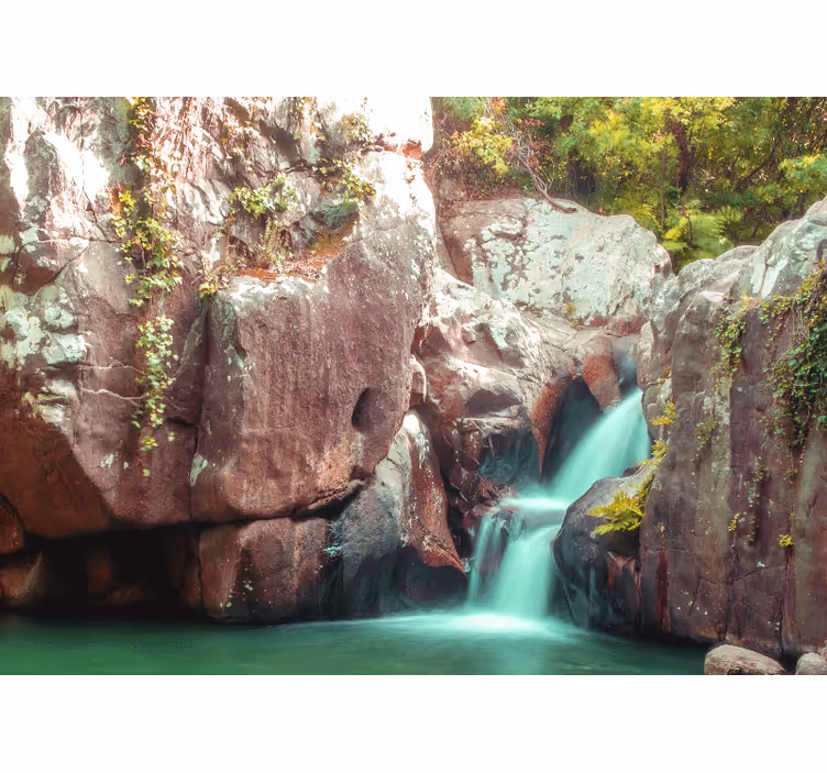 Fototapete natur mit ruhiger wasserfalllandschaft - TenStickers