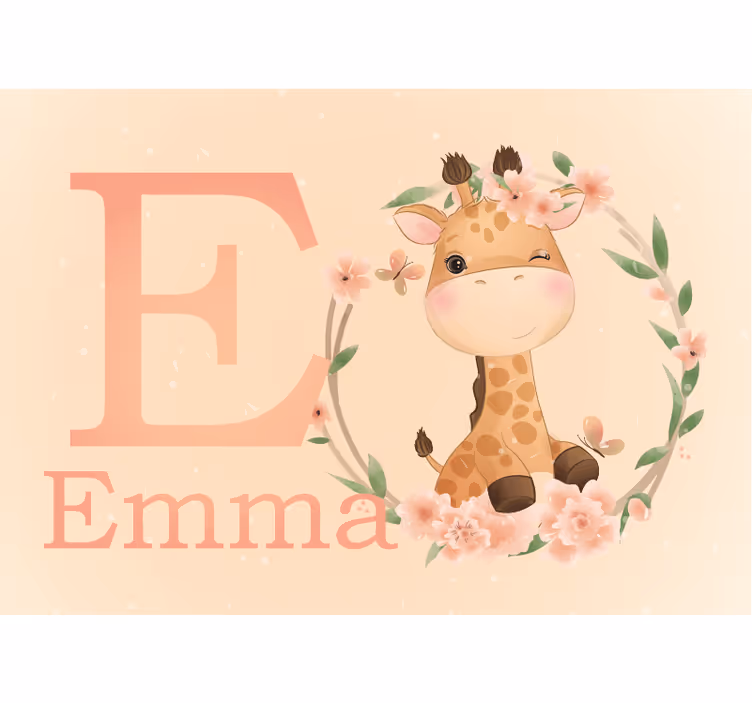 Fototapete kinderzimmer mit niedlichem giraffenmotiv - TenStickers
