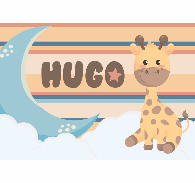Fototapete kinderzimmer niedliche giraffenillustration - TenStickers