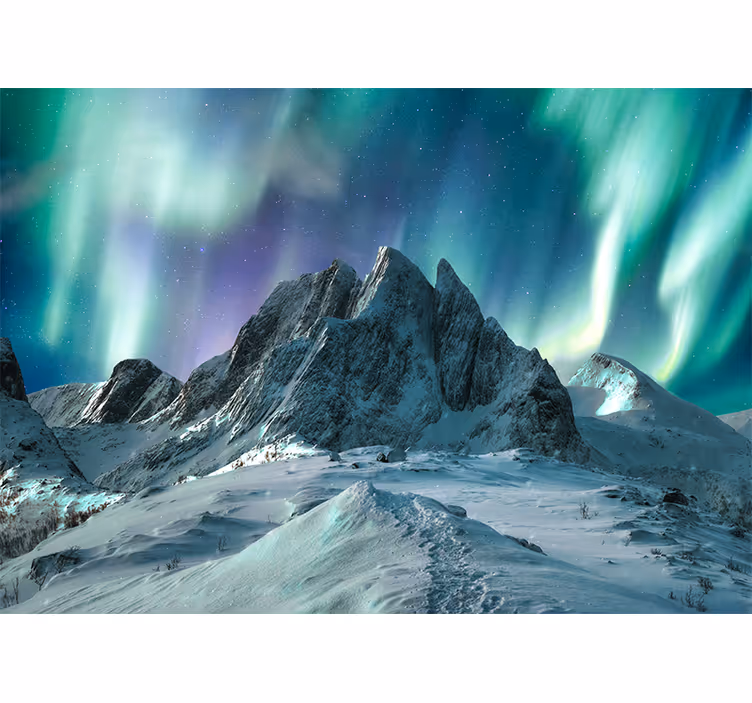 Fototapete landschaft bergauroren darstellung - TenStickers