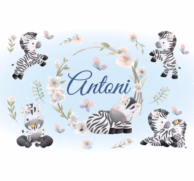 Fototapete tiere zebra spielzeit design - TenStickers