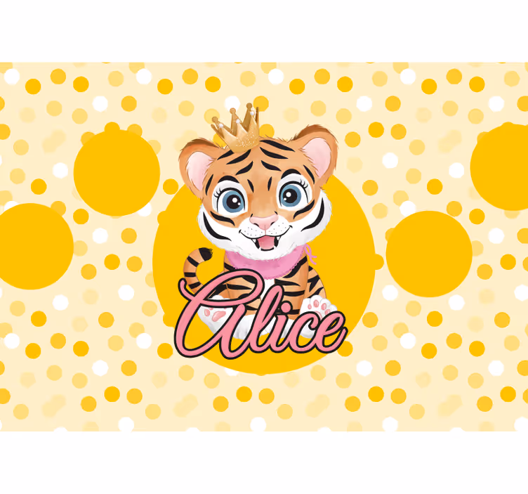 Fototapete tiere süßer tiger charakter - TenStickers