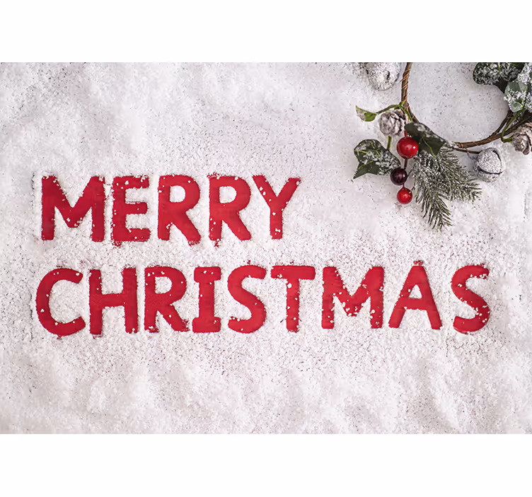 Fototapete weihnachten festliche schneebotschaften - TenStickers