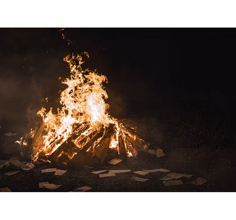 Fototapete abstrakt flammendes lagerfeuer szenario - TenStickers