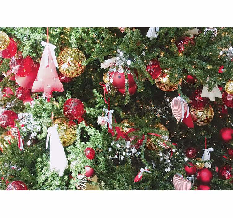 Fototapete weihnachten festliche weihnachtsornamente - TenStickers