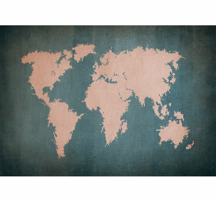 Fototapete weltkarte globale konturen - TenStickers