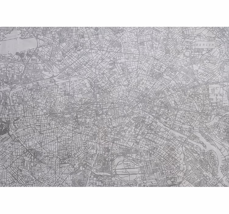 Fototapete berlin detaillierte karte von berlin - TenStickers