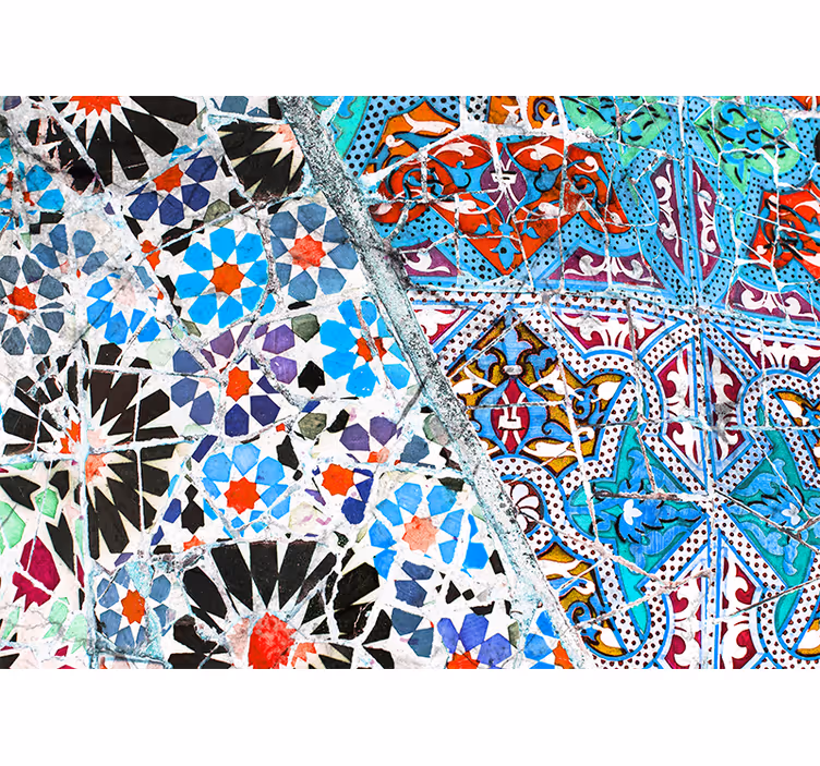 Fototapete muster mit filigranen mosaikdesigns - TenStickers