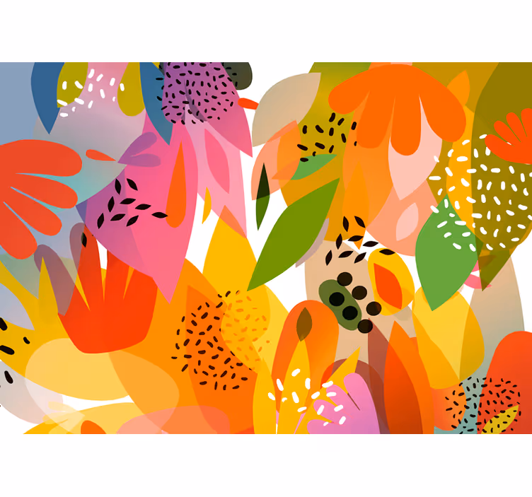 Fototapete blumen bunte blumen-collage - TenStickers