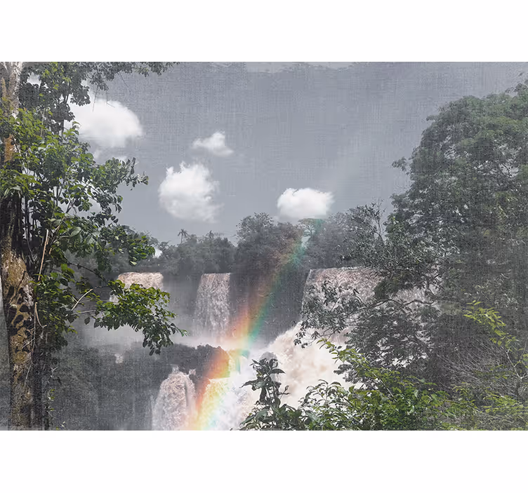 Fototapete wasserfall dschungel-wasserfall-szene - TenStickers