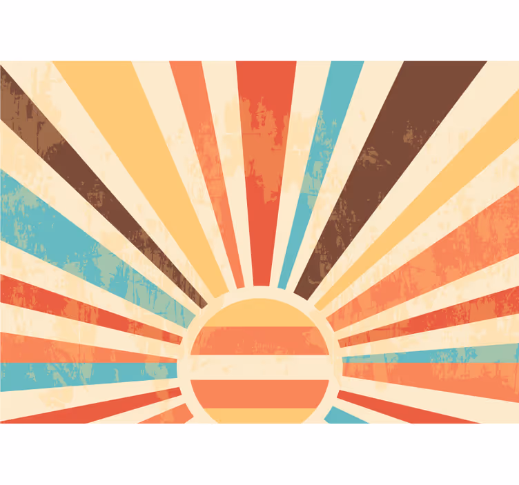 Fototapete abstrakt strahlendes sonnenburst-design - TenStickers