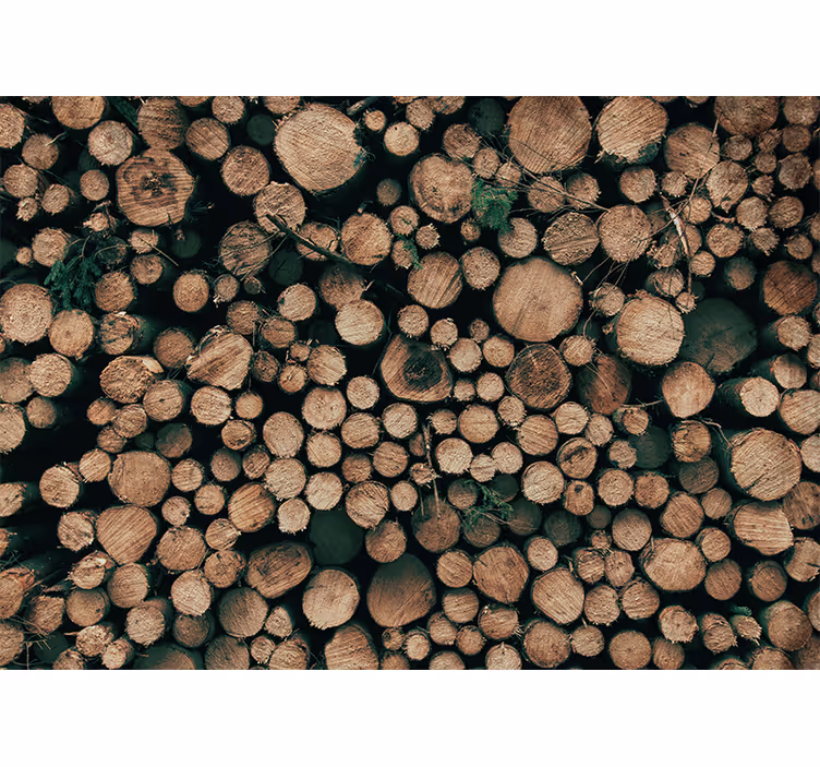 Fototapete steinoptik holzstapel - TenStickers