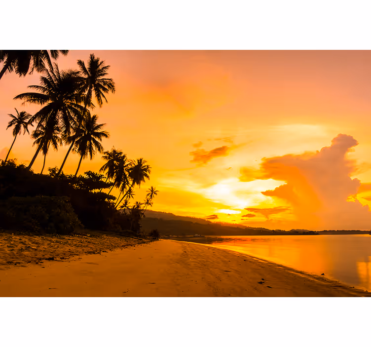 Fototapete landschaft tropischer sonnenuntergang ruhe - TenStickers
