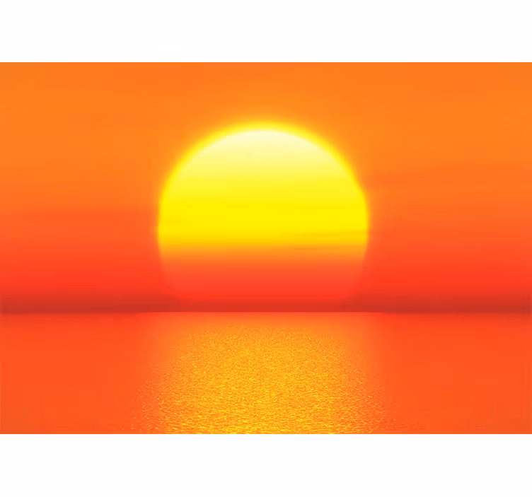 Fototapete berge sonnenuntergangsreflexion - TenStickers
