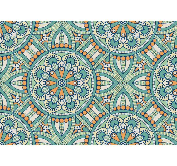 Fototapete muster mit filigranem blumenmotiv - TenStickers
