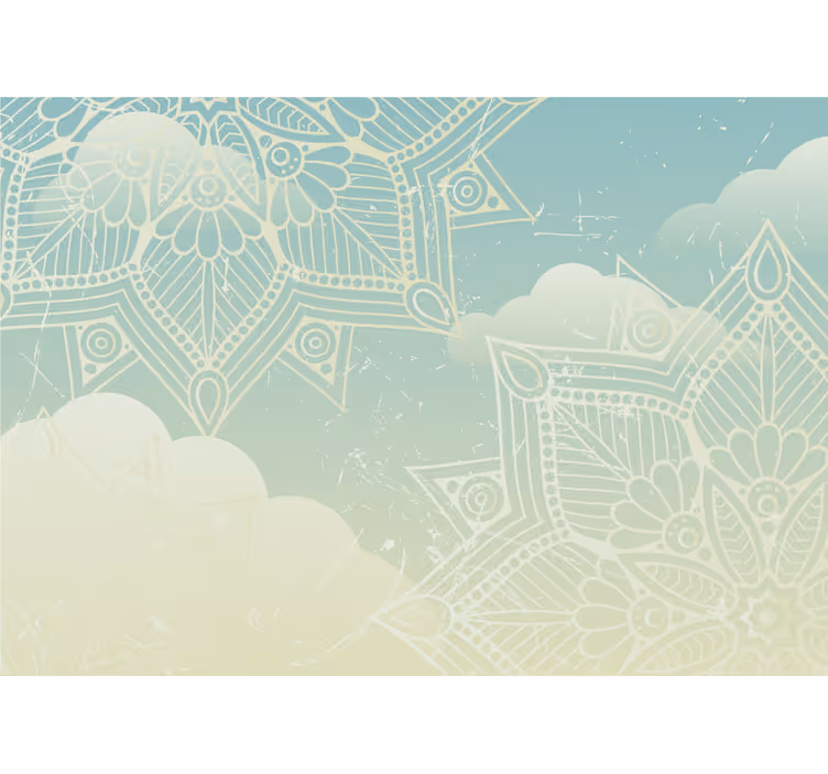 Fototapete mandala mit filigranem geometrischen muster - TenStickers