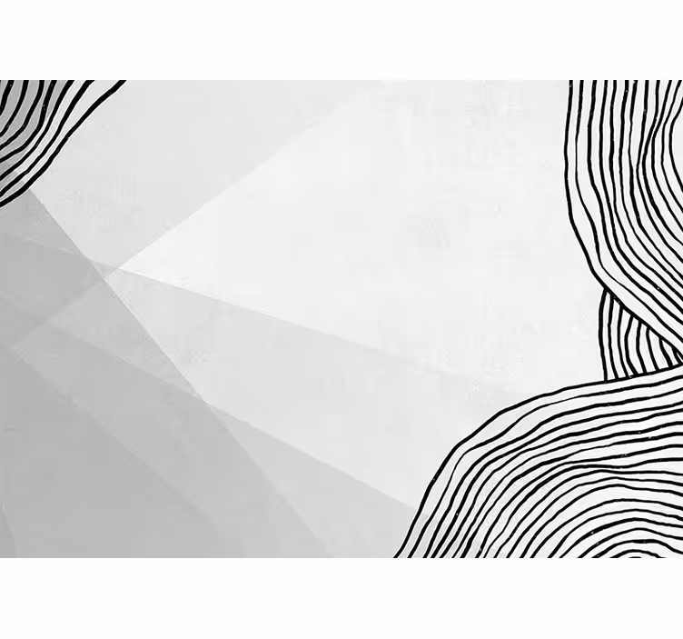 Fototapete abstrakt mit geometrischer linienkunst - TenStickers