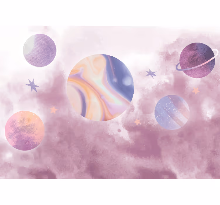 Fototapete weltraum himmlisches planetendesign - TenStickers