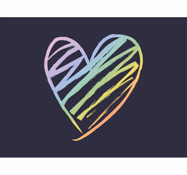 Fototapete liebe regenbogen herz design - TenStickers