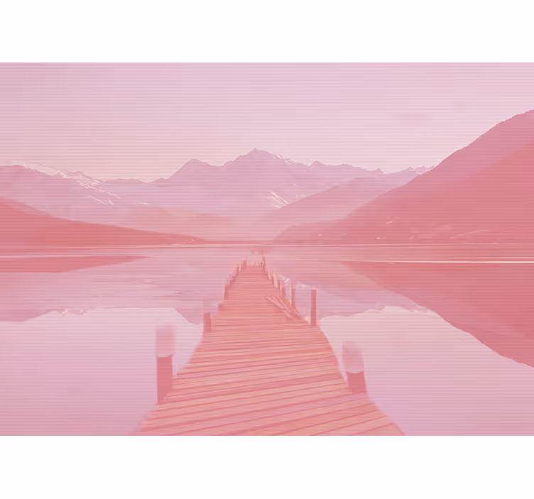 Fototapete landschaft ruhiger see ausblick - TenStickers