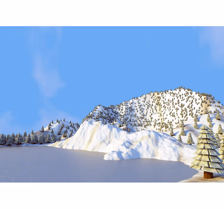 Fototapete landschaft winterberg szene - TenStickers