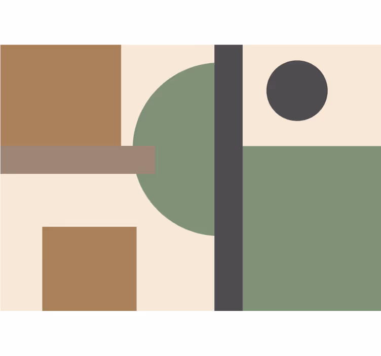 Fototapete abstrakt geometrische formen anordnen - TenStickers