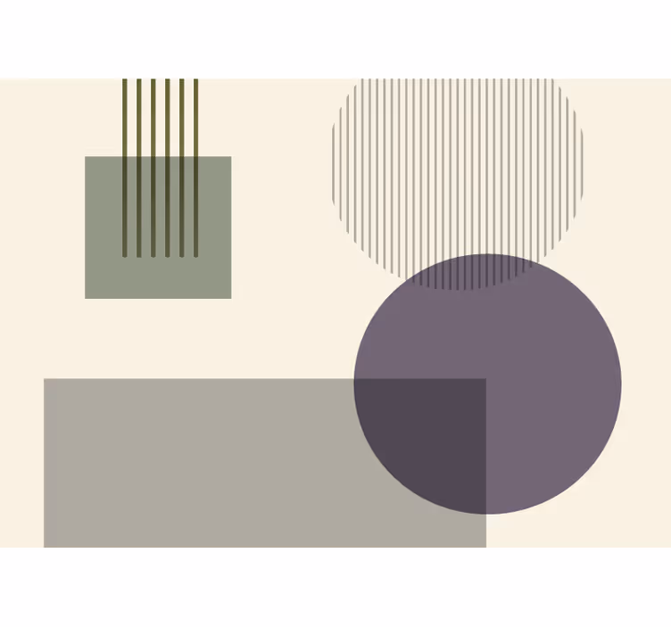 Fototapete abstrakt geometrische formen spiel - TenStickers