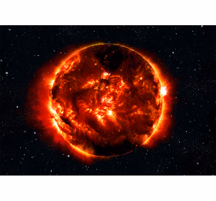 Fototapete weltraum mit sonneneruptionseffekt - TenStickers