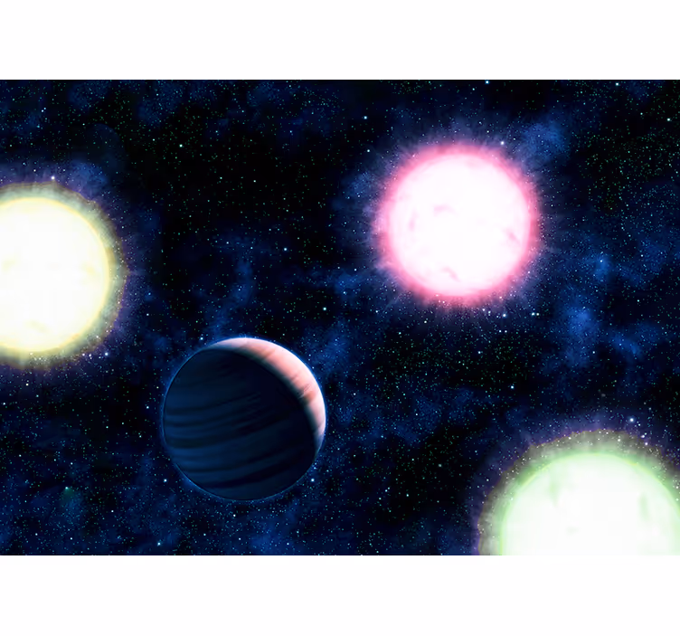 Fototapete weltraum himmlische planetlandschaft - TenStickers