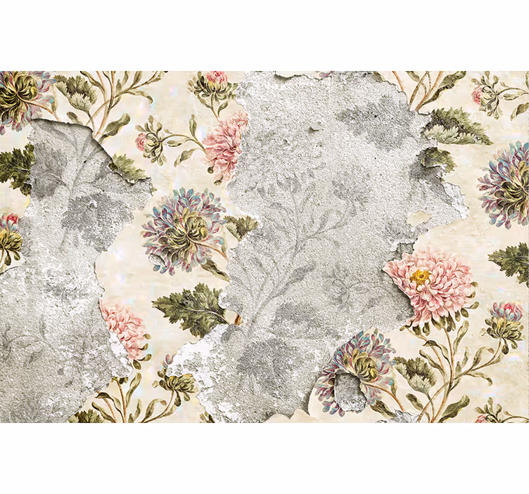 Fototapete blumen im vintage-blumenmuster - TenStickers
